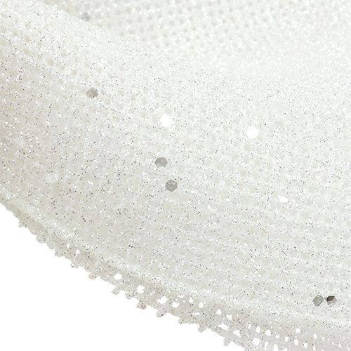 Floristik24 Glitterbue til ophængning af hvid 32cm x 42cm