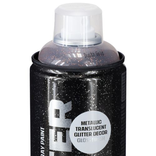 Artikel Glitterspray, rosaguld, guldspray, metallisk maling, Montana Cans 400ml