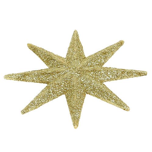 Floristik24 Glitter stjerne guld Ø10cm 12stk