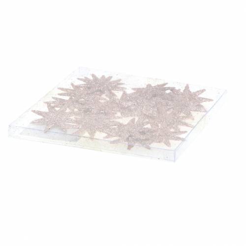 Floristik24 Stjerne glitter rosa guld 5cm 20 stk
