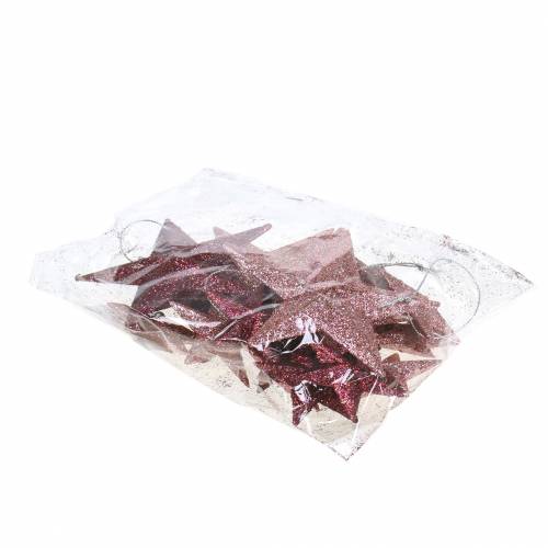 Artikel Glitterstjernepink mix 9,5/5cm 18 stk