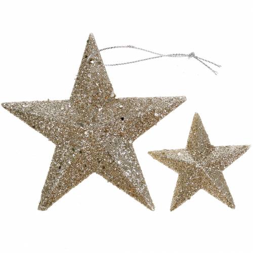 Glitterstjernechampagne 9,5/5cm 18 stk