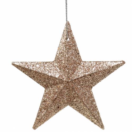 Artikel Glitterstjerne guldmix 9,5/5cm 18 stk