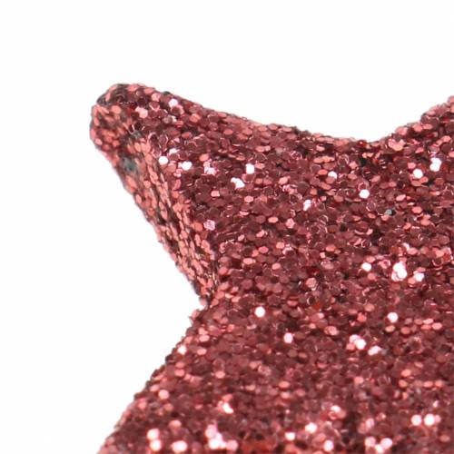 Floristik24 Glitterstjerner til spredekoral 2,5cm 48 stk