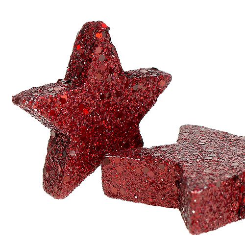 Floristik24 Glitter stjerner til dryss over Bordeaux 4-5 cm 40stk