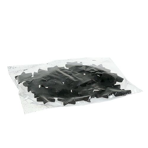 Glitter stjerner sort 4-5cm 40stk | Floristik24.dk