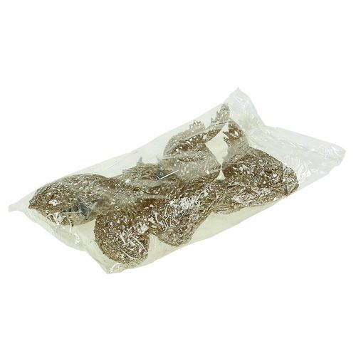 Floristik24 Glitter fugl 8 cm guld med klip 6stk