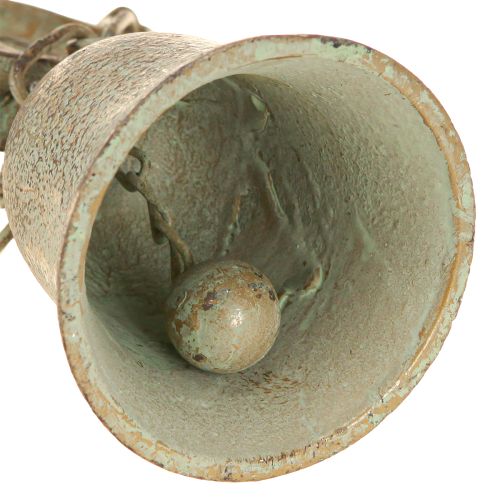 Artikel Metalklokke vægdekoration med holder antik patina H58cm