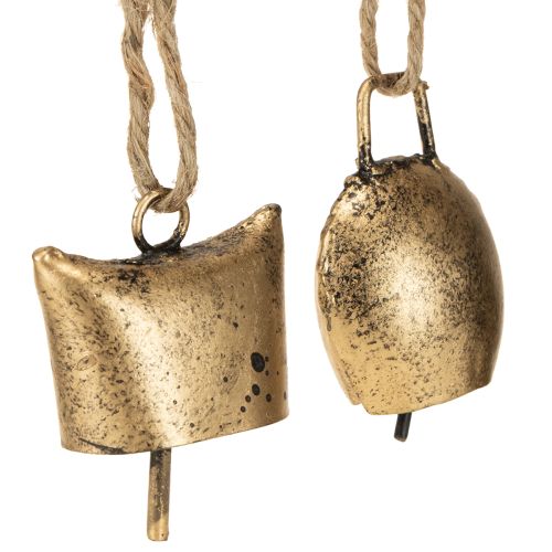 Floristik24 Klokker juletræspynt metal vintage guld 5 cm 8 stk.