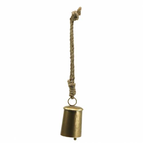 Floristik24 Koklokke til at hænge messingfarvet metal Ø7cm H12,5cm