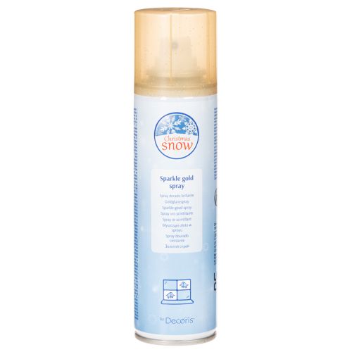 Guld glitterspray til julepynt, 150 ml
