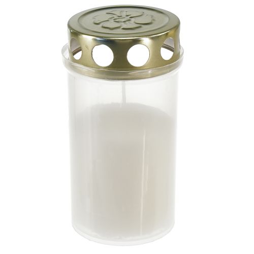 Artikel Gravlys hvidguld Ø5,5cm H11,5cm 24 timer 12 stk