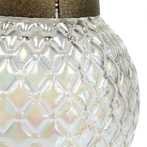 Floristik24 Grav let sfærisk form 28h Ø13cm H24.5cm guld