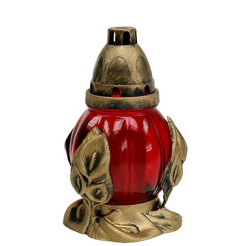 Floristik24 Grav lys rød Ø12,5cm H19,5cm 6 stk