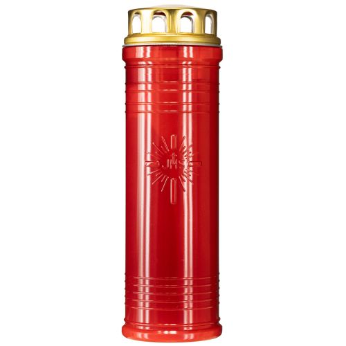 Artikel Gravlys røde Ø7,5cm H24,5cm 1 stk.
