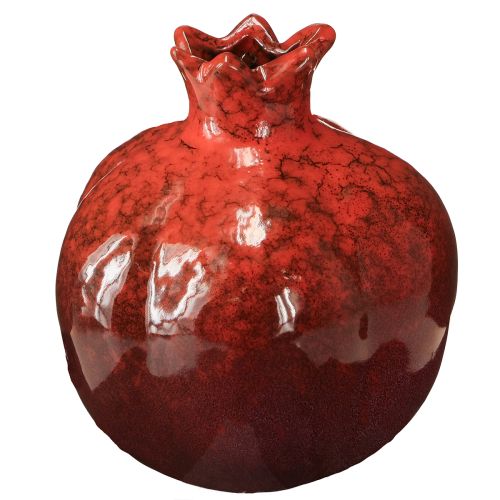 Floristik24 Granatæble dekorativ vase keramik rødbrun Ø10,5 cm H12 cm