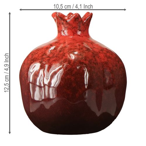 Artikel Granatæble dekorativ vase keramik rødbrun Ø10,5 cm H12 cm