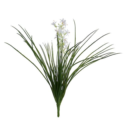 Artikel Græsbusk med blomster grøn, hvid 3stk