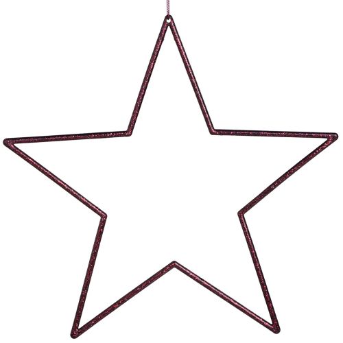 Artikel Store dekorative stjerner til ophæng Berry Glitter 24cm 6 stk