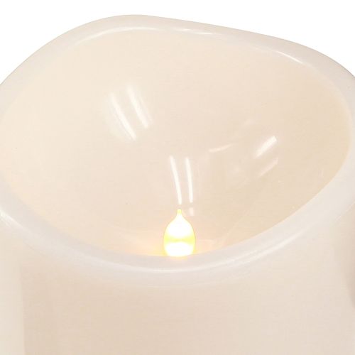 Artikel Stort LED lys med timer Til udendørs varm hvid Ø12,5cm H20cm 2stk