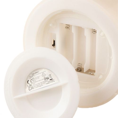 Artikel Stort LED lys med timer Til udendørs varm hvid Ø12,5cm H20cm 2stk