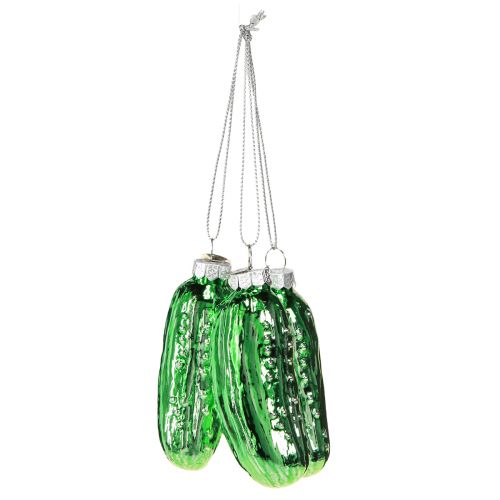 Artikel Agurk som juletræsdekoration Glas Juleagurk 8cm 3stk