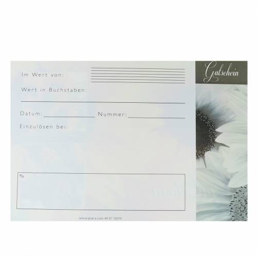 Floristik24 Voucher solsikke med kuvert 5 stk
