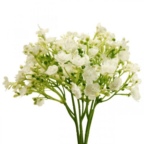 Floristik24 Hvid Gypsophila kunstig L30cm 12stk