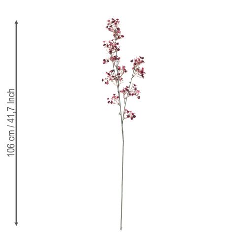 Artikel Gypsophila Kunstig Babyånde Bordeaux 106cm 2 stk