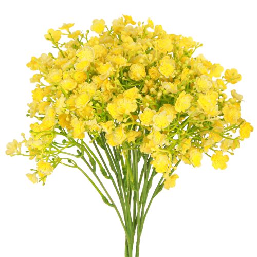Floristik24 Gypsophila paniculate gips urt gule blomster L46cm 4 stk