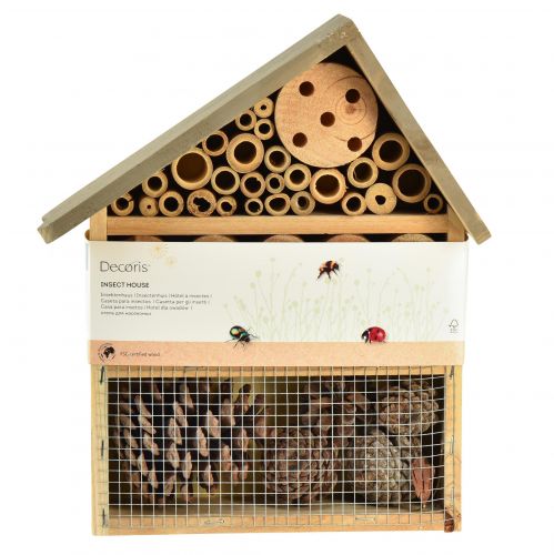 Artikel Insekthotel insekthus lysebrun 25cmx8,5cmx32cm