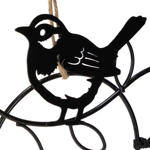 Artikel Hængende dekoration metaldekoration fugle sort foderstation 18×22,5 cm 3 stk.