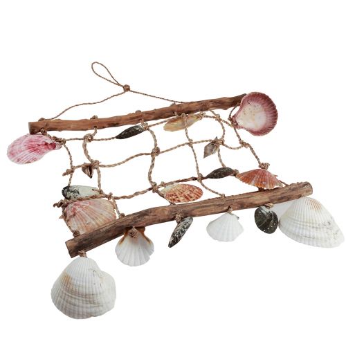 Artikel Hængende dekoration maritime fiskenet dekorationsskaller 50x32cm