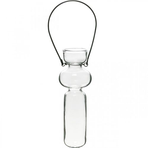 Floristik24 Mini glasvaser til ophæng af glasdekoration med trådophæng H14cm 4stk