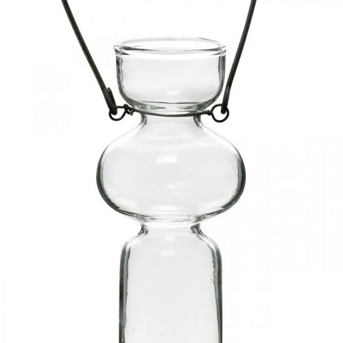 Floristik24 Mini glasvaser til ophæng af glasdekoration med trådophæng H14cm 4stk