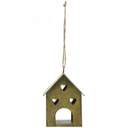 Artikel Juleophæng metalhus vintage guld H9,5cm 3stk