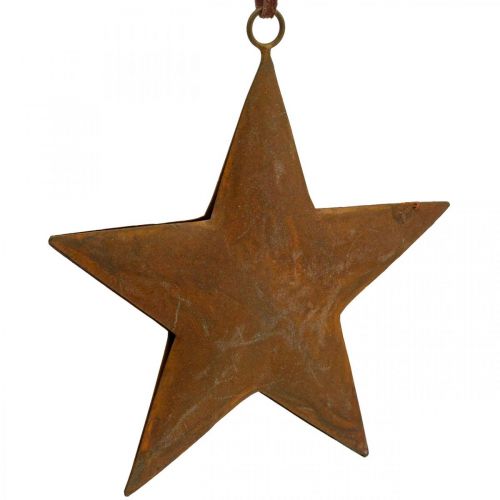 Floristik24 Julevedhæng stjerne metal stjerne rust look H13,5cm
