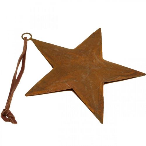 Floristik24 Julevedhæng stjerne metal stjerne rust look H13,5cm