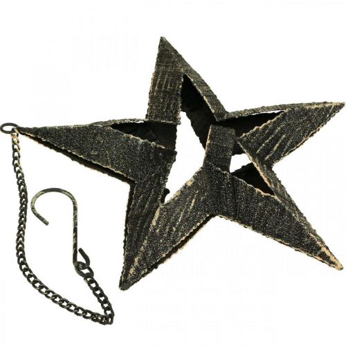 Artikel Fyrfadsstage metal julestjerne dekoration beige 22,5cm