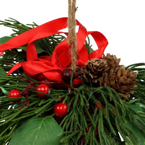 Artikel Juleophæng med kegler og bær 16 cm