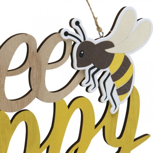 Artikel Dekorativt skilt bi “Bee Happy” sommerdekoration træ 31×18cm 2stk