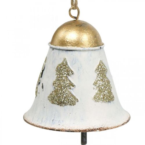 Artikel Juleklokker vintage juledekoration gylden hvid 2 stk