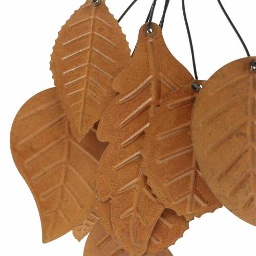 Floristik24 Deco bøjle efterårsblade patina metal H25cm 2stk