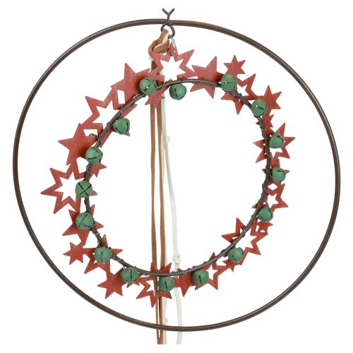 Artikel Hængende dekoration julepynt ring metal træ vintage Ø19cm