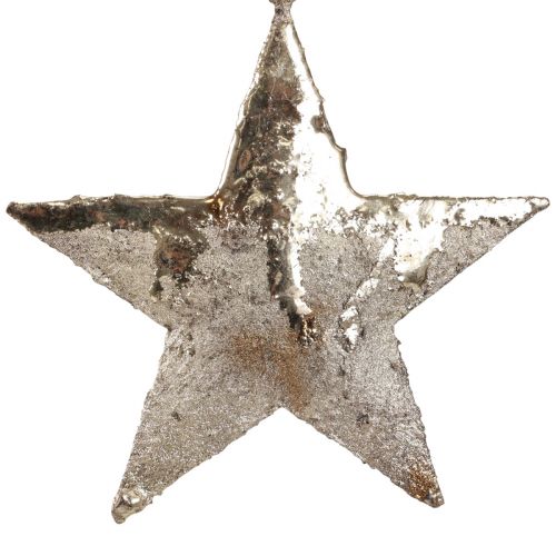 Floristik24 Hængende dekoration stjerne metal juledekoration sølv 15,5cm 3 stk