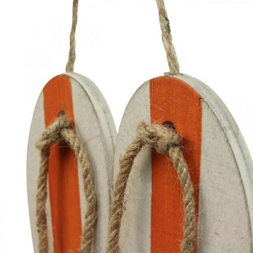 Artikel Dekorative flip flops hængende dekoration maritim orange/blå H15cm 3 stk