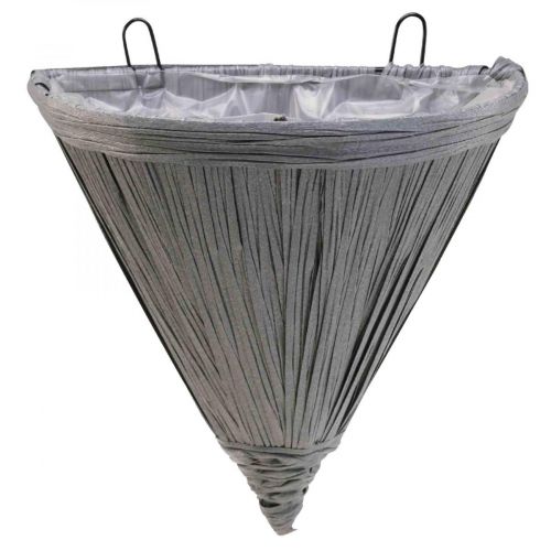 Hængepotte grå Urtepotte til hængende væglampe 30×17cm