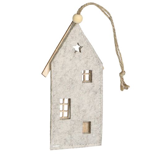Artikel Hus til ophængning af julefiltdekoration beige 15cm 6 stk