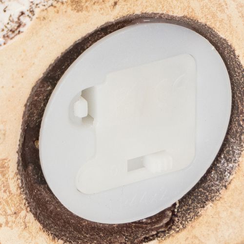 Artikel Rustikt keramikhus med lys LED, ideelt som stemningsfuld borddekoration, 15 cm, 2 stk.