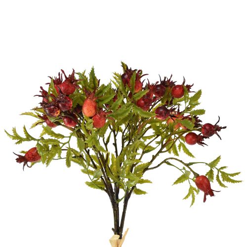 Floristik24 Hyben dekoration røde kunstige hybengrene 48 cm 3 stk